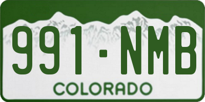 CO license plate 991NMB