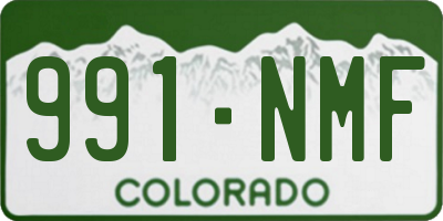 CO license plate 991NMF
