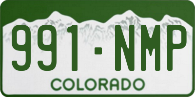 CO license plate 991NMP