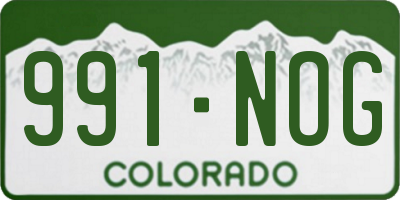 CO license plate 991NOG