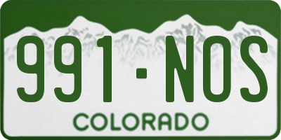 CO license plate 991NOS