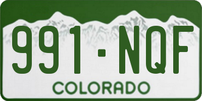 CO license plate 991NQF