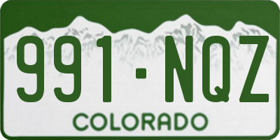 CO license plate 991NQZ