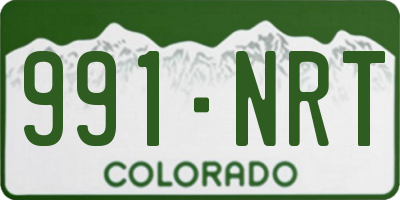 CO license plate 991NRT