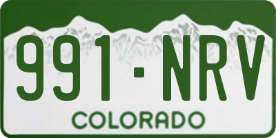 CO license plate 991NRV