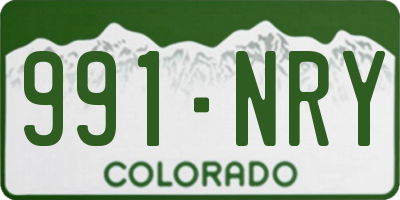 CO license plate 991NRY