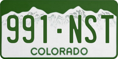 CO license plate 991NST