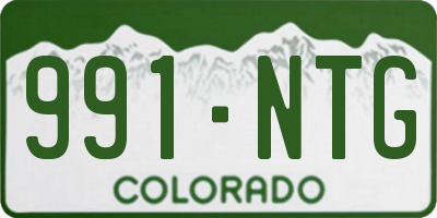 CO license plate 991NTG