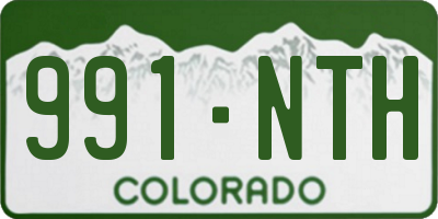 CO license plate 991NTH