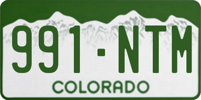 CO license plate 991NTM