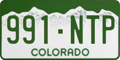 CO license plate 991NTP
