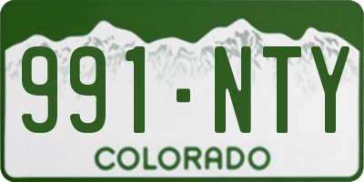 CO license plate 991NTY