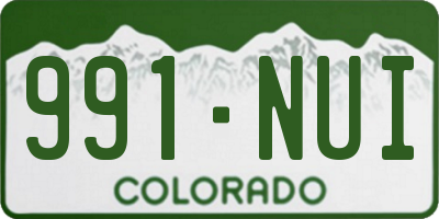 CO license plate 991NUI