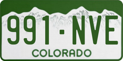 CO license plate 991NVE
