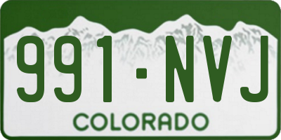 CO license plate 991NVJ