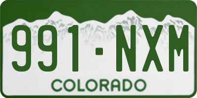 CO license plate 991NXM