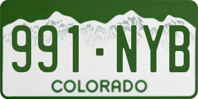 CO license plate 991NYB