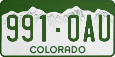 CO license plate 991OAU