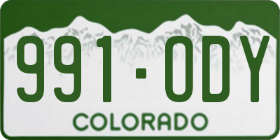 CO license plate 991ODY