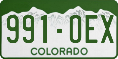 CO license plate 991OEX