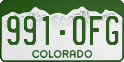 CO license plate 991OFG