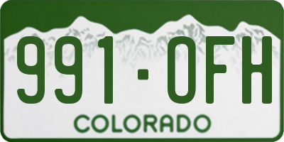 CO license plate 991OFH