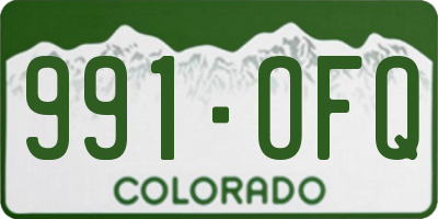 CO license plate 991OFQ