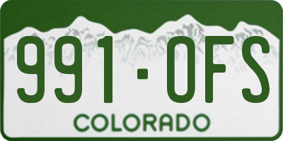 CO license plate 991OFS