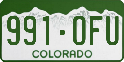 CO license plate 991OFU