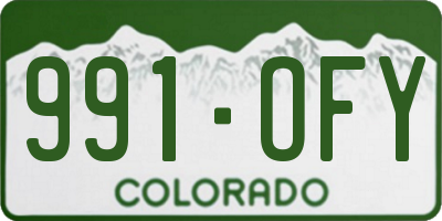 CO license plate 991OFY