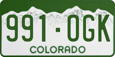 CO license plate 991OGK
