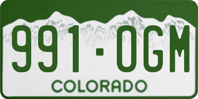 CO license plate 991OGM