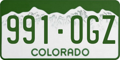 CO license plate 991OGZ