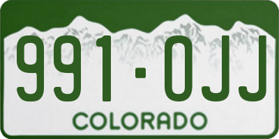 CO license plate 991OJJ