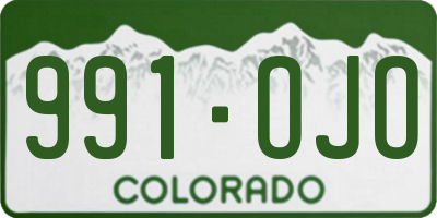 CO license plate 991OJO