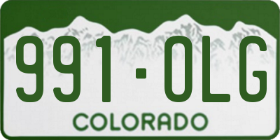 CO license plate 991OLG