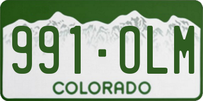 CO license plate 991OLM