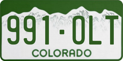 CO license plate 991OLT