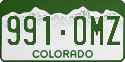 CO license plate 991OMZ
