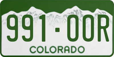 CO license plate 991OOR
