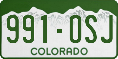 CO license plate 991OSJ