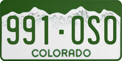 CO license plate 991OSO