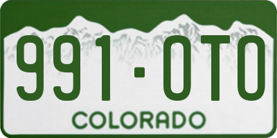 CO license plate 991OTO