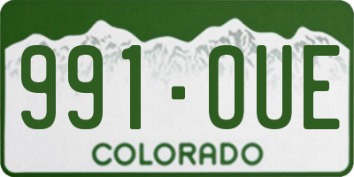 CO license plate 991OUE
