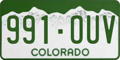 CO license plate 991OUV