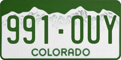 CO license plate 991OUY