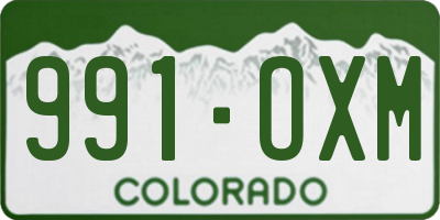 CO license plate 991OXM