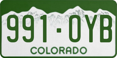 CO license plate 991OYB