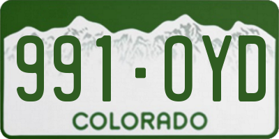 CO license plate 991OYD