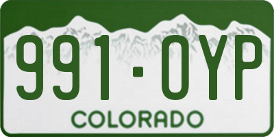 CO license plate 991OYP